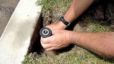 Tom, one of our Bakersfield irrigation repair pros is installing a new head